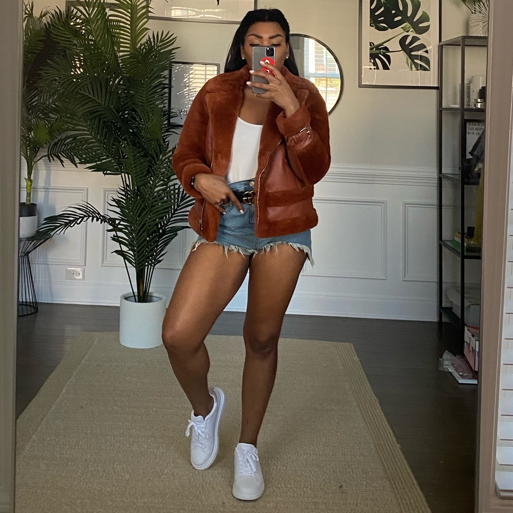 ✨River Island Faux Fur/Leather Jacket✨
